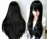peruca preta 80 cm  0022